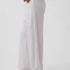 Keten Karışımlı Dantel Kenarlı Pijama Pantolonu