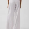 Keten Karışımlı Dantel Kenarlı Pijama Pantolonu