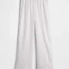 Keten Karışımlı Dantel Kenarlı Pijama Pantolonu