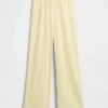 Keten Karışımlı Dantel Kenarlı Pijama Pantolonu