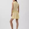 Keten Karışımlı Düşük Bel Mini Gömlek Elbise