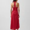 Keten Karışımlı Halter Maxi Elbise