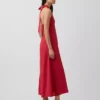 Keten Karışımlı Halter Maxi Elbise