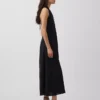 Keten Karışımlı Halter Maxi Elbise