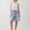 Keten Karışımlı Kısa Kesim Tank Top