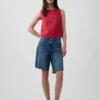 Keten Karışımlı Kısa Kesim Tank Top