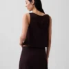 Keten Karışımlı Kısa Kesim Tank Top