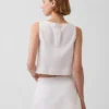 Keten Karışımlı Kısa Kesim Tank Top