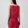 Keten Karışımlı Kısa Kesim Tank Top