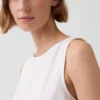 Keten Karışımlı Kısa Kesim Tank Top