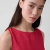 Keten Karışımlı Kısa Kesim Tank Top