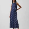 Keten Karışımlı Maxi Slip Etek