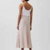 Keten Karışımlı Maxi Slip Etek