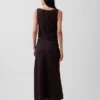 Keten Karışımlı Maxi Slip Etek