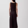 Keten Karışımlı Maxi Slip Etek
