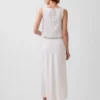 Keten Karışımlı Maxi Slip Etek