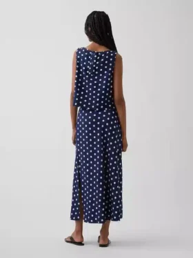 Keten Karışımlı Maxi Slip Etek