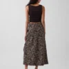 Keten Karışımlı Maxi Slip Etek