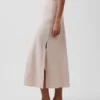 Keten Karışımlı Maxi Slip Etek