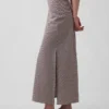 Keten Karışımlı Maxi Slip Etek