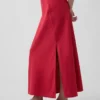 Keten Karışımlı Maxi Slip Etek