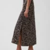 Keten Karışımlı Maxi Slip Etek