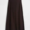 Keten Karışımlı Maxi Slip Etek