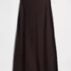 Keten Karışımlı Maxi Slip Etek