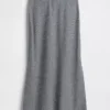 Keten Karışımlı Maxi Slip Etek