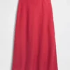 Keten Karışımlı Maxi Slip Etek