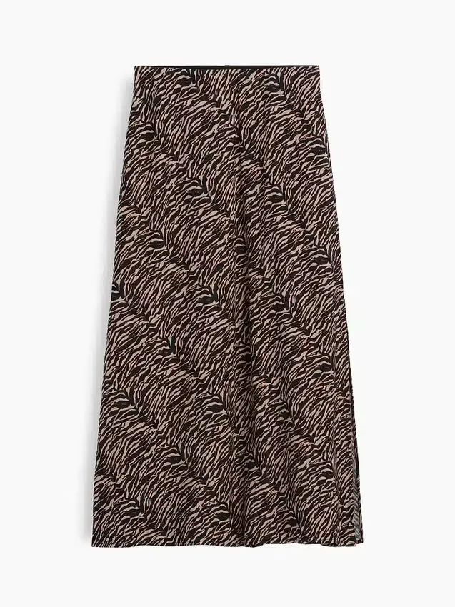 Keten Karışımlı Maxi Slip Etek
