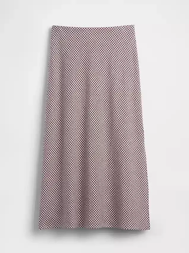 Keten Karışımlı Maxi Slip Etek