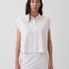 Keten Karışımlı Oversize Gömlek