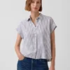 Keten Karışımlı Oversize Gömlek