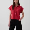 Keten Karışımlı Oversize Gömlek