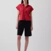 Keten Karışımlı Oversize Gömlek
