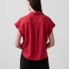 Keten Karışımlı Oversize Gömlek