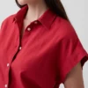 Keten Karışımlı Oversize Gömlek