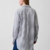 Keten Karışımlı Oversized Tunik Gömlek
