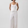 Keten Karışımlı Peplum Üst Giyim