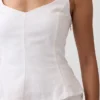 Keten Karışımlı Peplum Üst Giyim