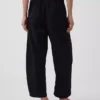 Keten Karışımlı Rahat Barrel Pantolon