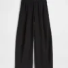 Keten Karışımlı Rahat Barrel Pantolon