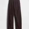 Keten Karışımlı Rahat Barrel Pantolon