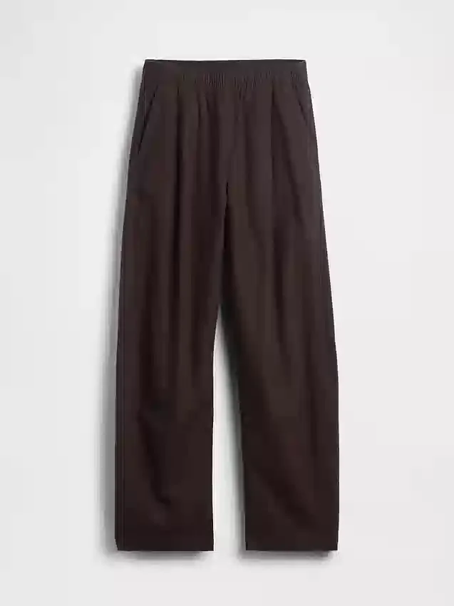 Keten Karışımlı Rahat Barrel Pantolon