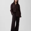 Keten Karışımlı Rahat Geniş Paça Pantolon