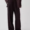 Keten Karışımlı Rahat Geniş Paça Pantolon