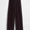 Keten Karışımlı Rahat Geniş Paça Pantolon