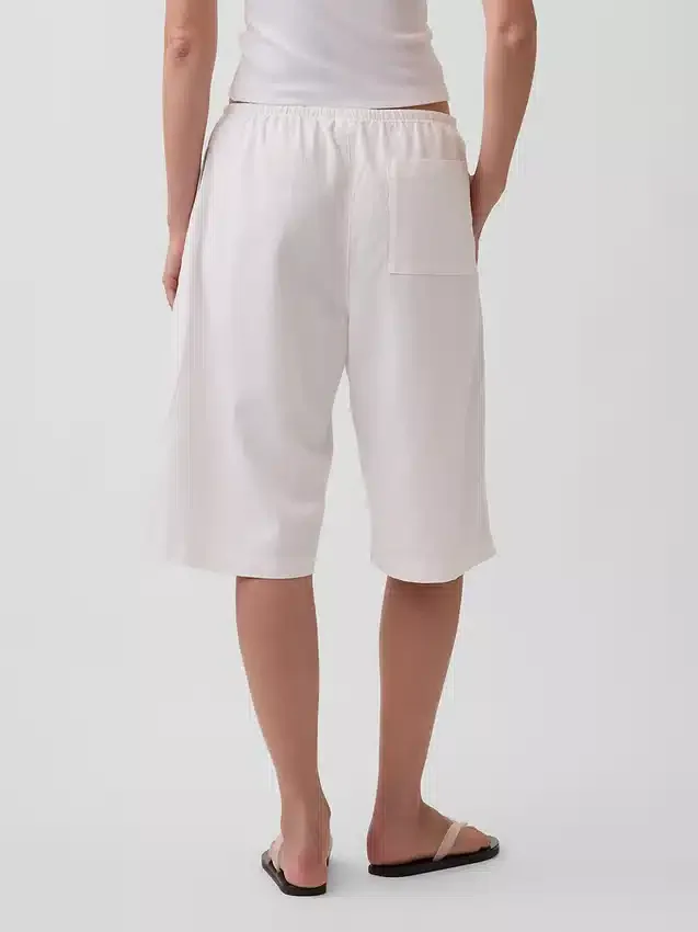 Keten Karışımlı Rahat Kolay Culotte Pantolon
