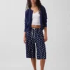 Keten Karışımlı Rahat Kolay Culotte Pantolon